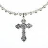 Cross Pendant Necklaces Cross Pendant Chokers Imitation Pearls Religious Jewelry Party Jewelry Gift for Girls Woman Man