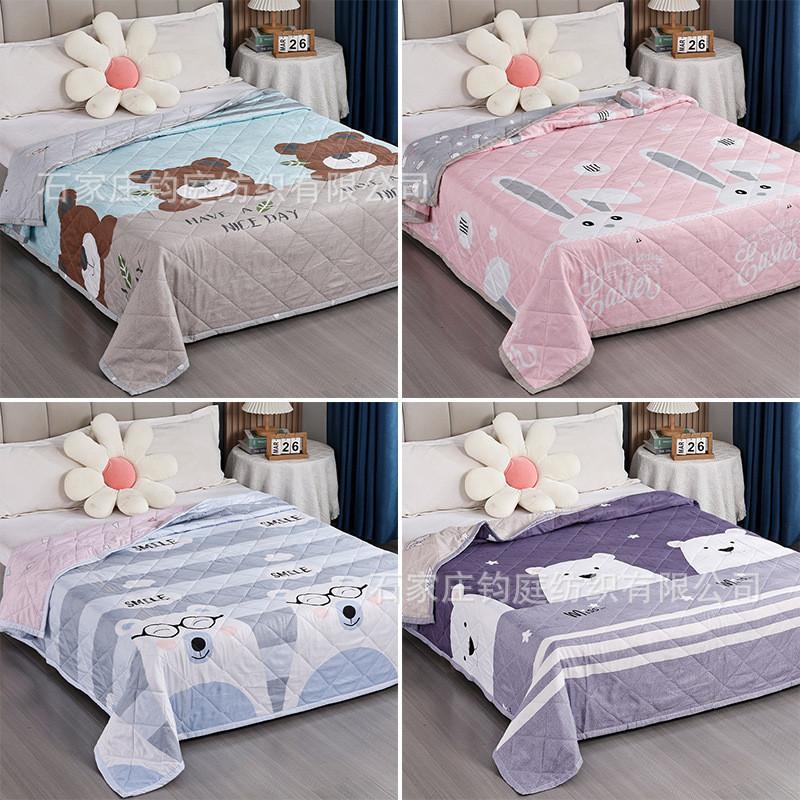 Summer Plant Animal Pattern Prints Duvet Quilt Bedding For Student Washable Room