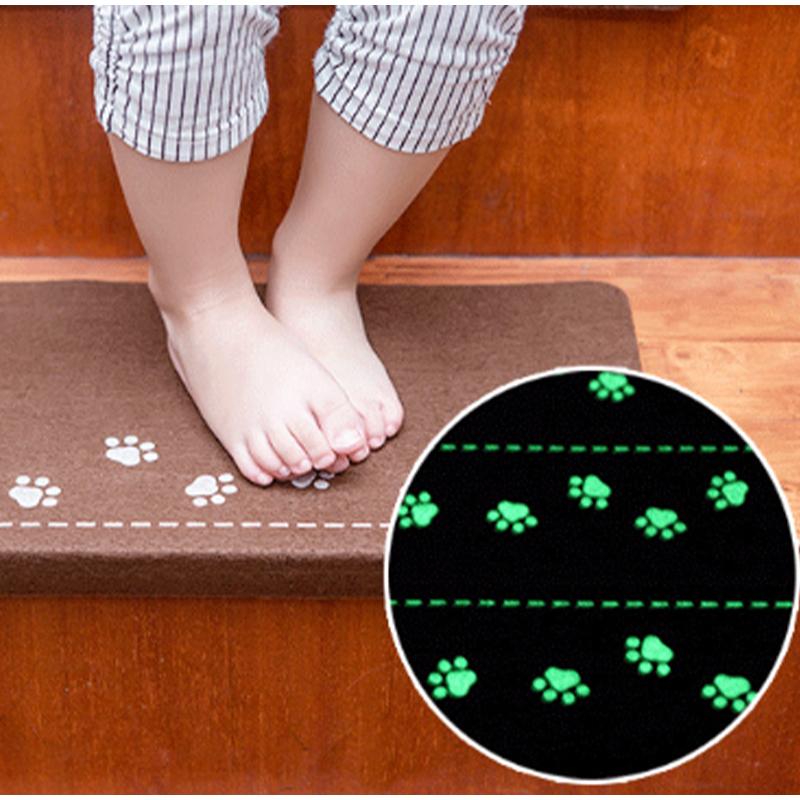 Luminous Self-Adhesive Stair Sticker Treads Non-Slip Glow In Dark Step Mats with TPR Backing for Indoor Wooden Tile Stairs
