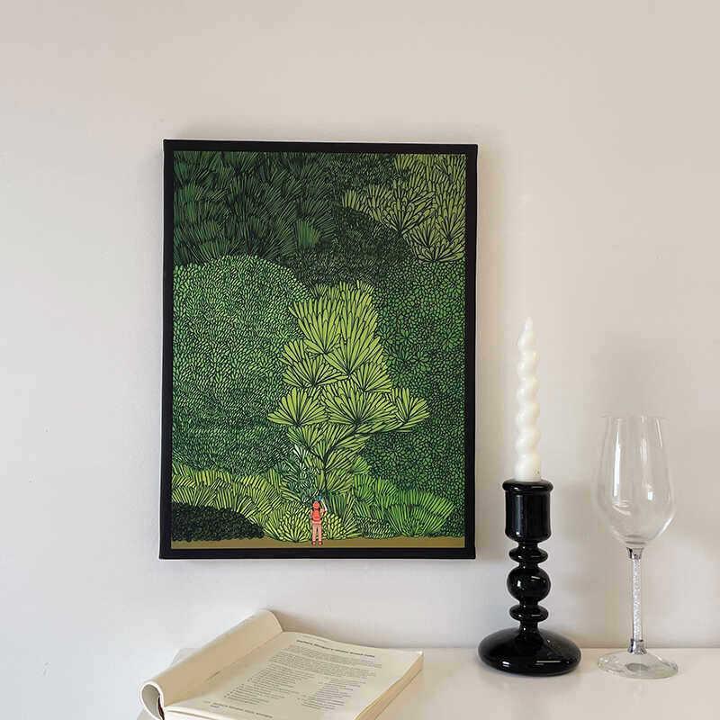 Nordic Forest Cabin Wall Art: Bedroom, Dorm, Restaurant, and TV Cabinet Décor.