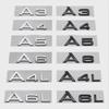 3D ABS Black Silver A3 A4 A5 A6 A7 A8 A4L A6L A8L Q2 Q3 Q5 Q7 TFSI TDI Logo Car Truck Sticker Emblem Badge Decal
