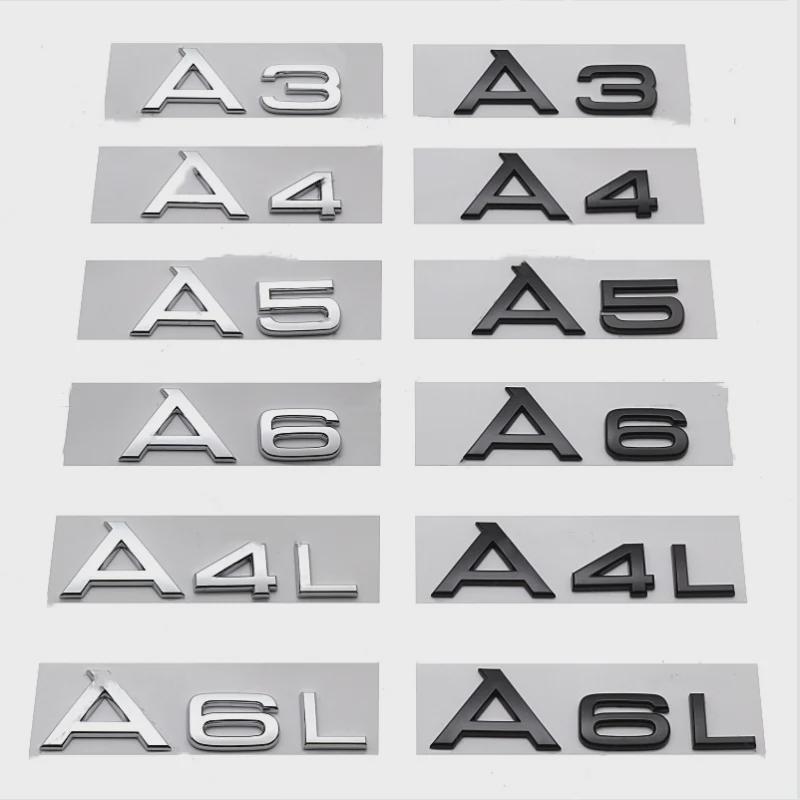 3D ABS Black Silver A3 A4 A5 A6 A7 A8 A4L A6L A8L Q2 Q3 Q5 Q7 TFSI TDI Logo Car Truck Sticker Emblem Badge Decal