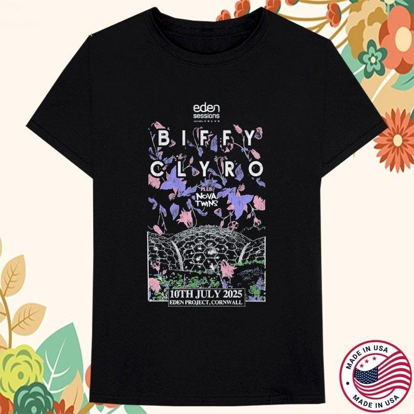 Biffy Clyro Группа Eden Project Корнуолл Плотный Хлопок Черная Футболка S-5XL UR732 Унисекс Футболка L