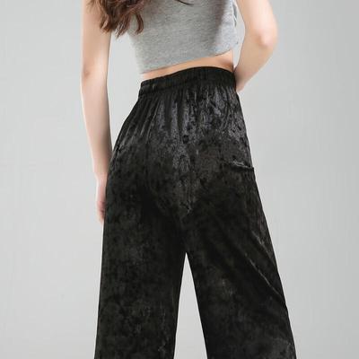 Demana Damen Retro Kordelzug Weite Beine Lässige Hose