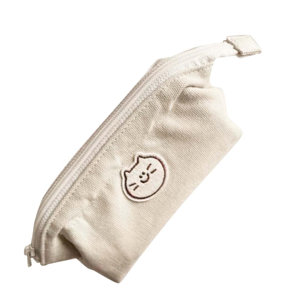 Pencil Bag Cute Cartoon Animal Style Smoothing Zipper Canvas Large Capacity Large Pencil Case for