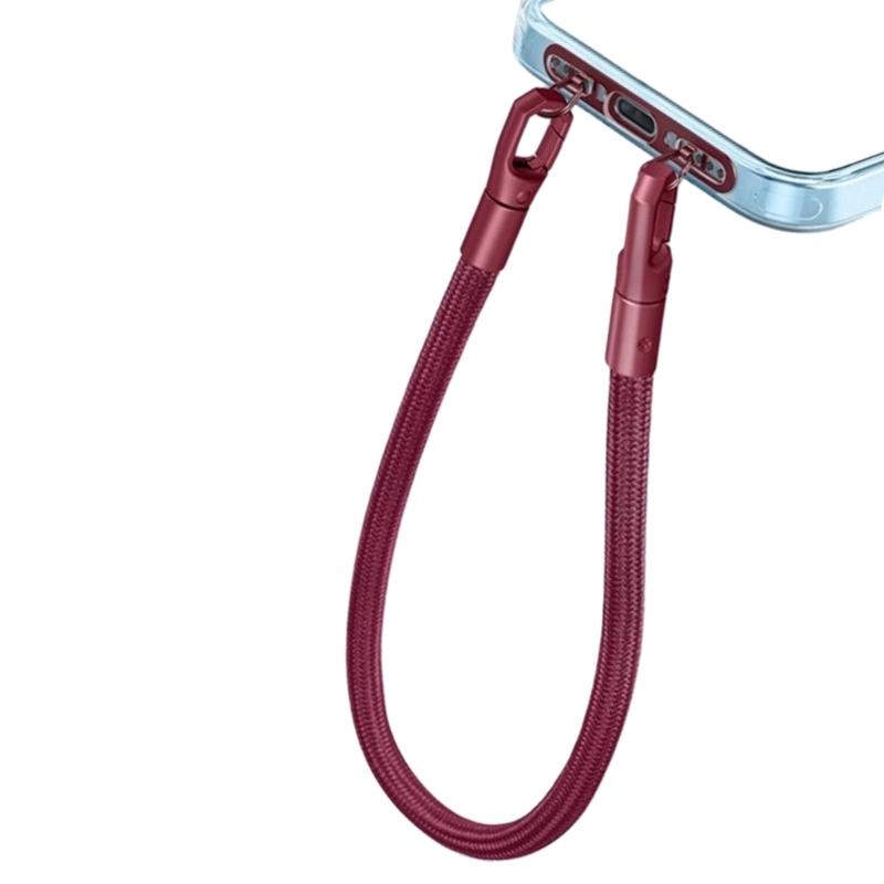 Not Loss Double Hook Phone Lanyard Side Mount Pad Metal Lanyard Clip with Two Rings Corrosion Resistant Clip for Phone