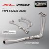 Header Link Pipe For XL 750 XL750 Transalp 750, 51mm Slip-On original muffler Motorcycle Exhaust Escape Muffler
