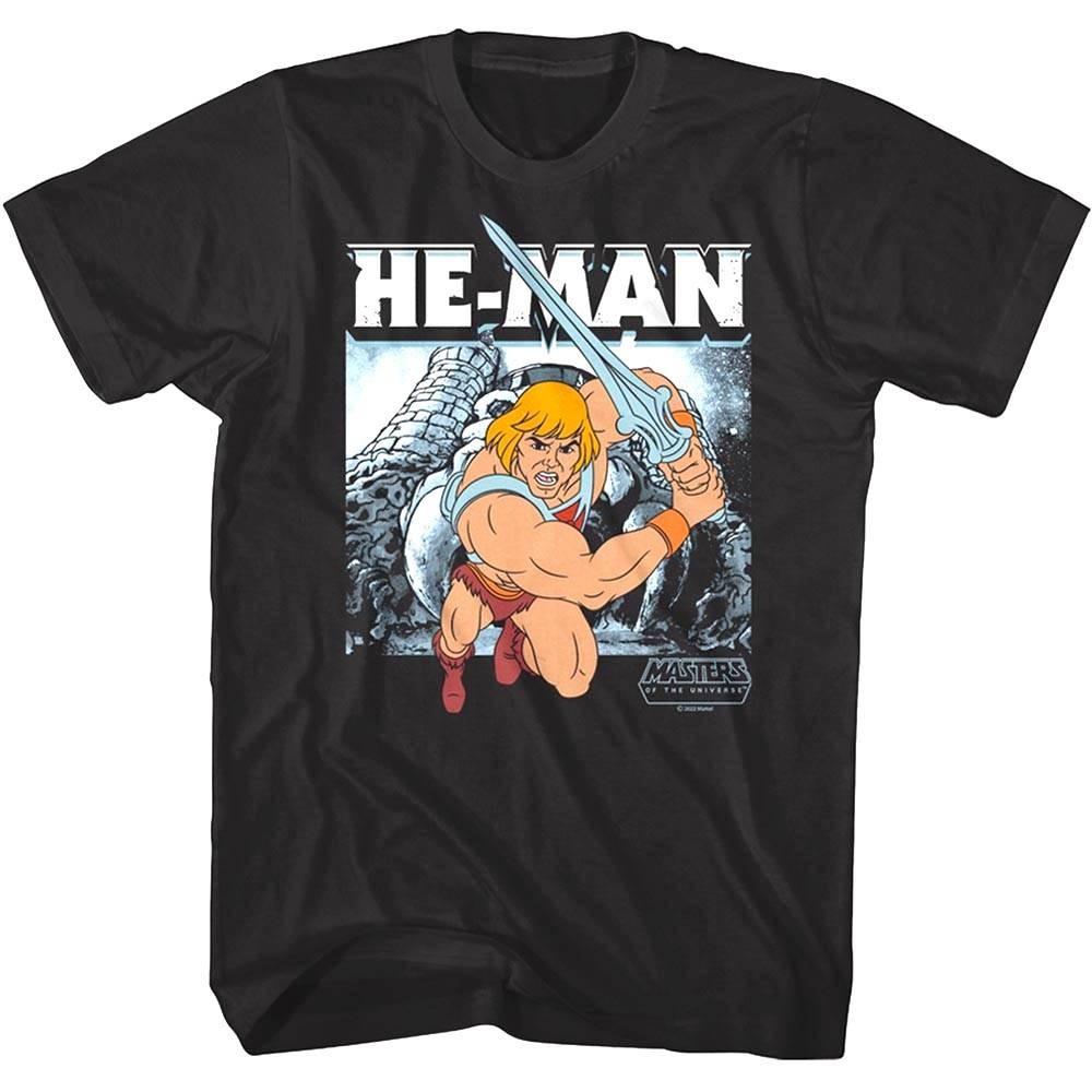 He-Man Charging Grayskull Men T Shirt S