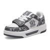 MLB New York Yankees Height Increasing Breathable Slip Resistant Low top Casual Shoes Unisex Charcoal Gray Sneakers 3ASXM026N-50CGS
