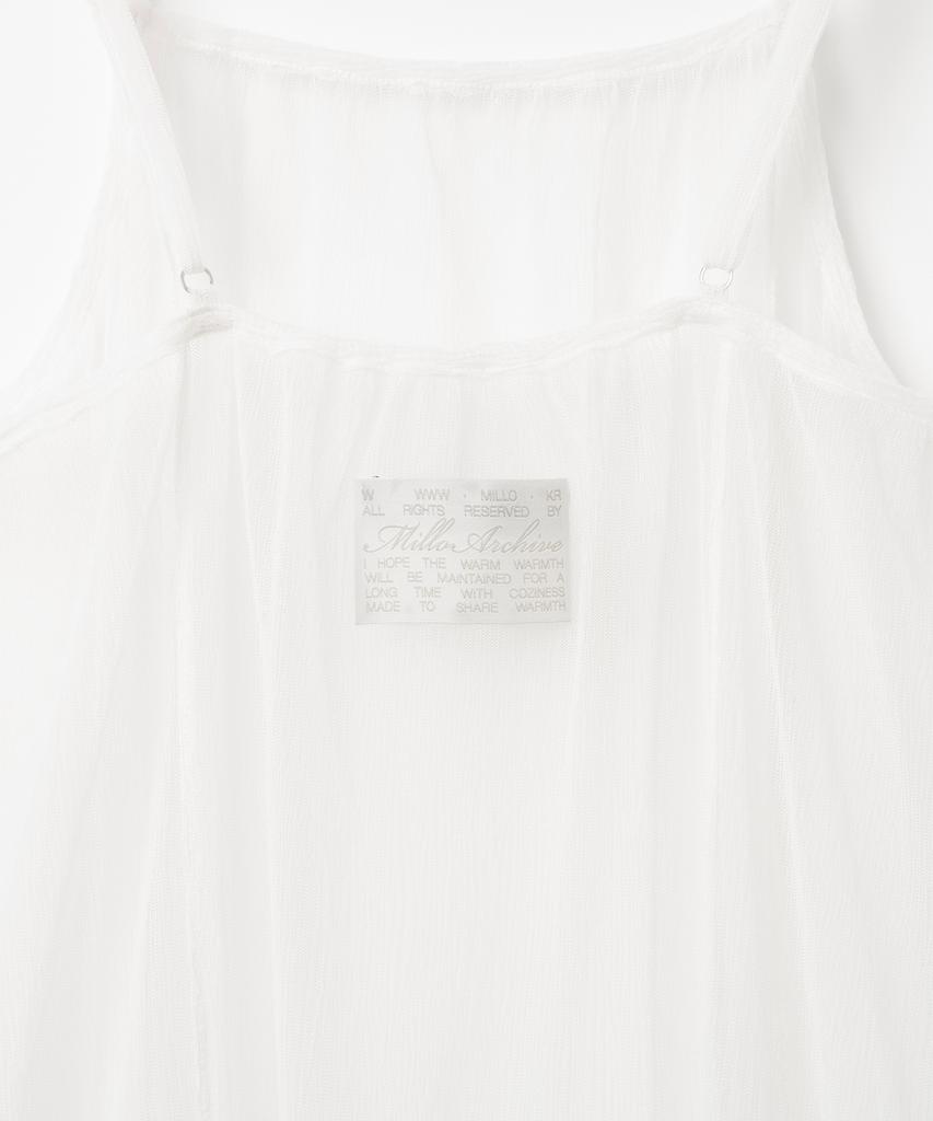 MILLO WOMEN Sheer Frill Dress [White]