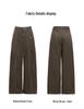 Women's Autumn Retro High Street Loose Fit Straight-Leg Wide Mop Jeans