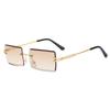 Rimless Sunglasses Ocean Film Progressive Film Sunglasses Metal Square Fashion Sunglasses Women's Sunglasses