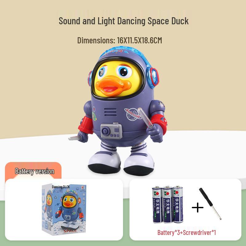 Electric Space Duck Dancing Toy for Babies and Kids (6+ Months) – Singing Robot Duckling