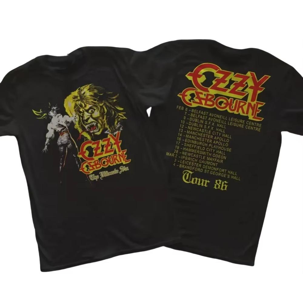 Ozzy Osbourne 1986 Tour Men Women T-Shirt Cotton Double - Sided Print Retro Metal Merch Fans Must - Have Heavy Rock Tee S-3XL