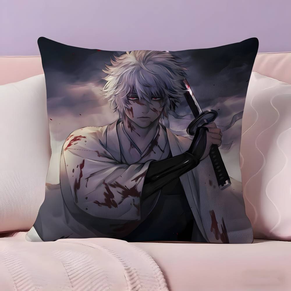 Аниме G-GINTAMA Наволочка Ультрамягкая Приятная к коже Ткань Комфорт как облако & Скрытая молния 12x12Inch