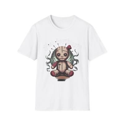Süßes Voodoo-Puppe Grafik-T-Shirt, Unisex Softstyle T-Shirt für Halloween,