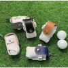 Portable PU Leather Patchwork Golf Ball & Tee Waist Bag