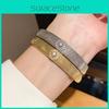 Elegant Flower Jewelry Bracelet With 18k Gold Plating For Womens Fashion Gift