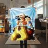 One Piece Character Print Flannel Blanket,High Quality Comfortable for All Seasons,Home Decor,Warmth and Comfort,Perfect for Christmas Gifts