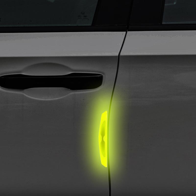 Reflective Carbon Fiber Anti-Collision Car Stickers for Handles, Door Bowl, and Mirrors