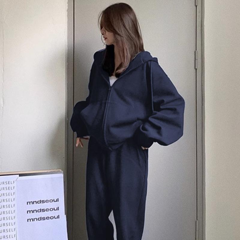 Women's Hooded Sweatshirt/zip-up Cardigan for Autumn/winter; Casual Outerwear for Women