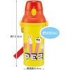 Skater Children's Plastic Water Bottle 480ml One Push Open/Close Antibacterial Child Friendly Lightweight Antibacterial Treatment Made in Japan PEZ Pe