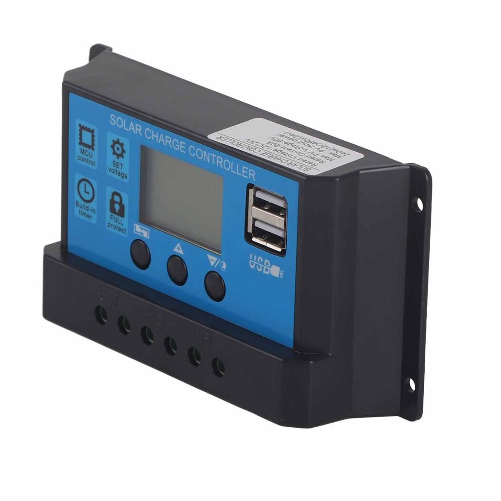 20A 12V 24V 2‑Way MOS Solar Charge Controller PWM 3 Stage Battery Regulator Solar Panel Controller