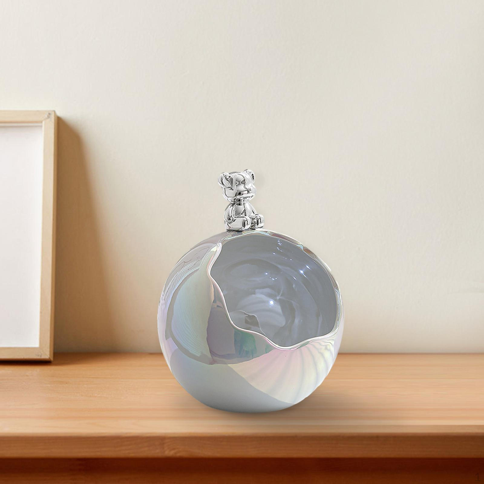 

Bear Figure Storage Box Statue Sundries Container Ornament Gift Animal Sculpture Key Colorful