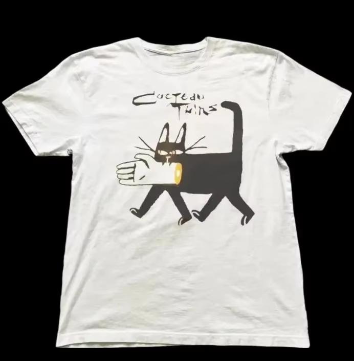 2026 Estate Cocteau Twins Maglietta Cocteau Twins Band Bianca Unisex T-shirt Unisex Unisex Manica Corta Girocollo Cotone Tee