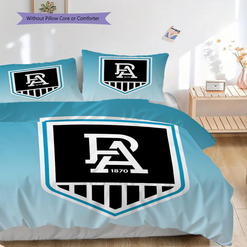 Set Copripiumino Trapuntato Port Adelaide Federa Decorazione per la Casa Regalo di Compleanno (1 * copripiumino + 2 * federa, senza nucleo)