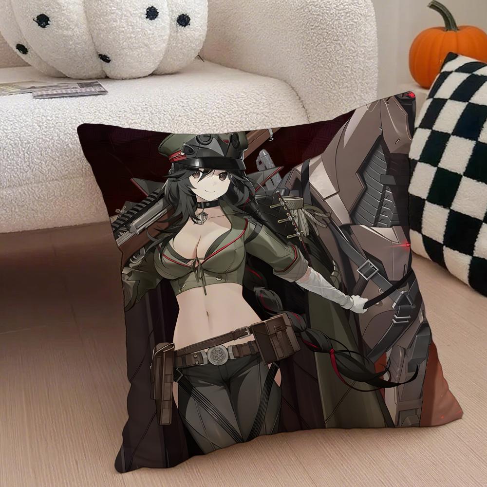 Fashion GGirls Frontline 2 EExiliums ICONS Cushion Cover Throw Pillow Cover Hidden Button Durable Polyester Chair Cushion