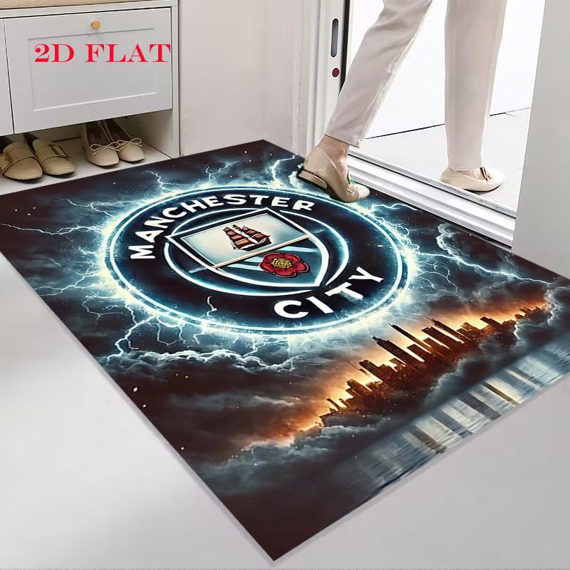 MCFC logo Carpet Rug for Living Room Bedroom Home Sofa Decoration,Kids play Nonslip Floor Mat