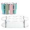 Space Efficient Acrylic Bottle Storage Stand Secure Holder for Cups Kitchen Office Travel Portable Organizers Solution