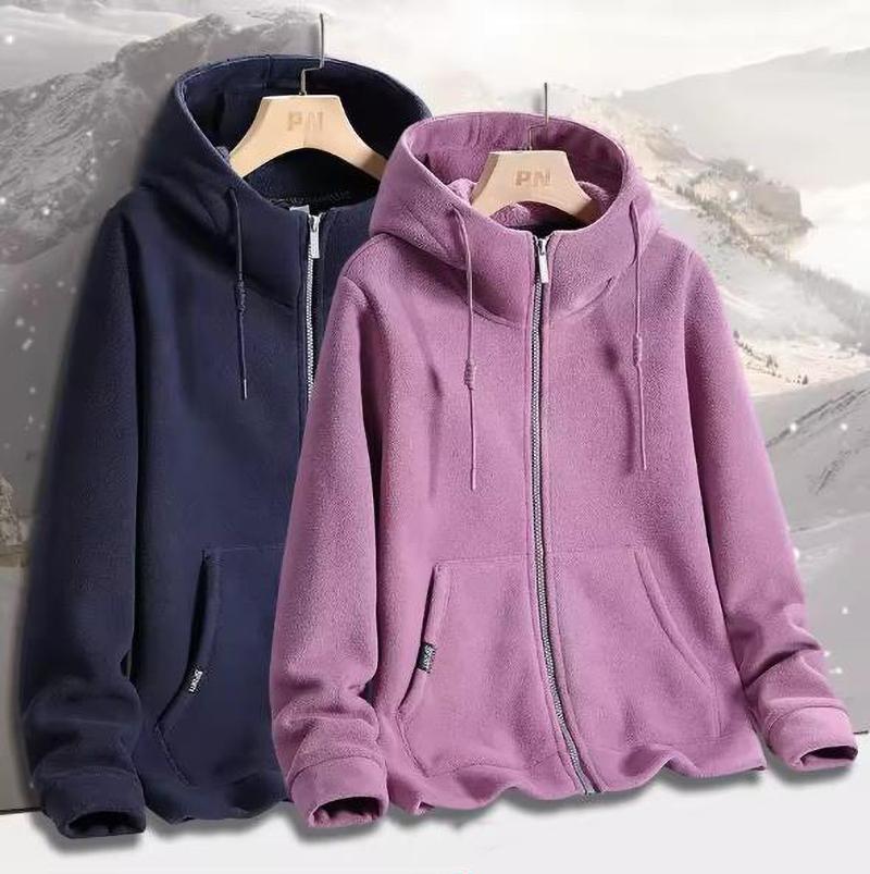 Мужская Женская Флисовая Куртка Повседневная С Капюшоном Двусторонняя Утолщенная Теплая На Молнии Кардиган Свободная Плюшевая С Длинным Рукавом Пальто XXXXL 2298₽