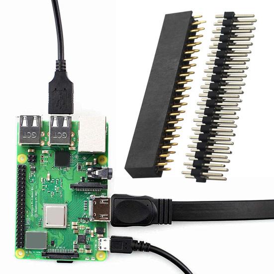 4Pcs Double Row Straight Male Headers Pins Universal Easy To Use 2.5mm Pitch Pin Header Connectors for Raspberry Pi Zero/Zero W