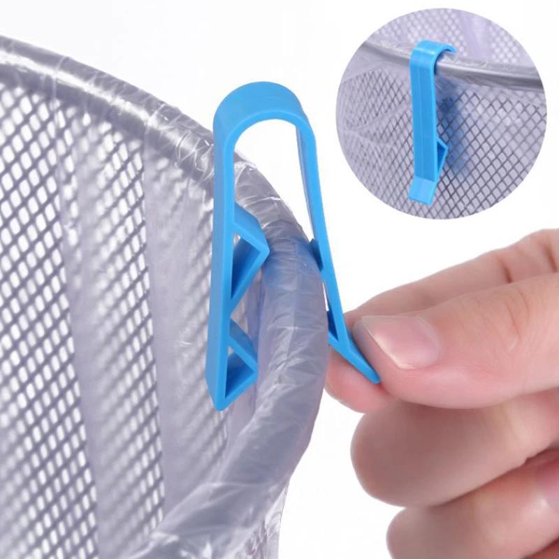 1Pcs Waste Basket Can Fixation Clip Kitchen Bathroom Organizer Household Storage Clamp Clip Garbage Bin Clip Sealing Tools New