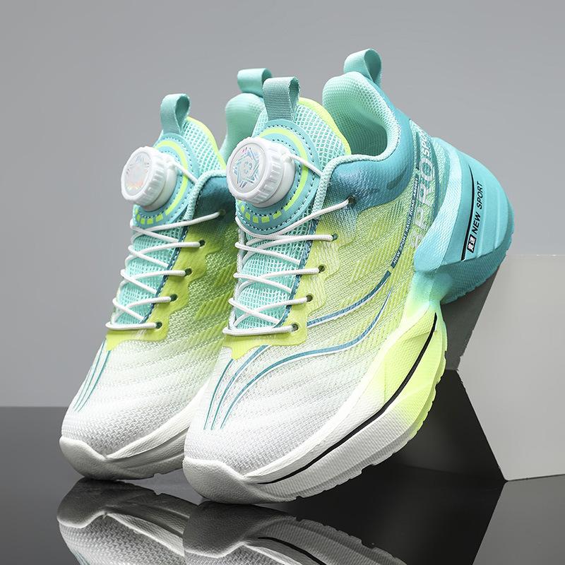 Boys running shoes autumn children's lightweight sports casual shoes breathable double mesh middle and older children's students soft-soled shoes