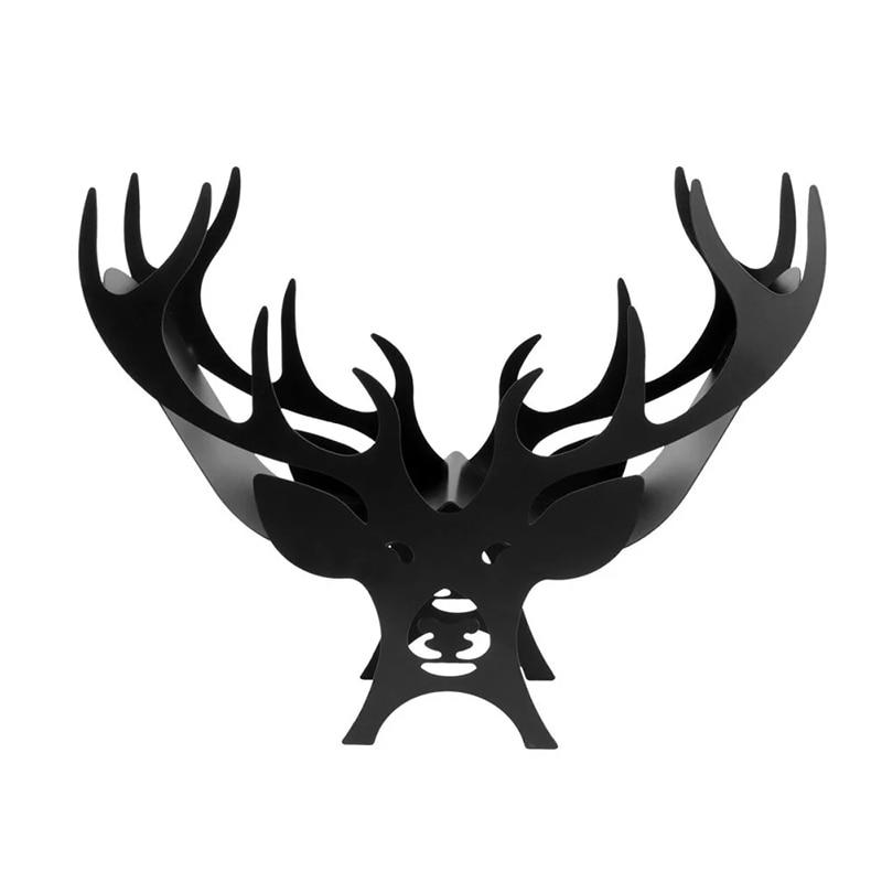 Toilet paper holder black deer toilet holder bathroom paper stand craft cartoon organizer for living room paper | Papers (black)