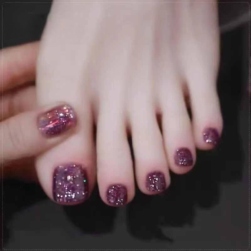 8ml Mirror Shine Glitter No Lamp Needed Long Lasting Non-Fading Non-Toxic Toe Nail Polish DIY Nail Tool