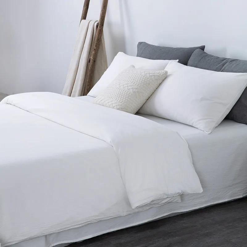 Cotton washed quilt cover single solid color quilt cover simple student single double bed linen