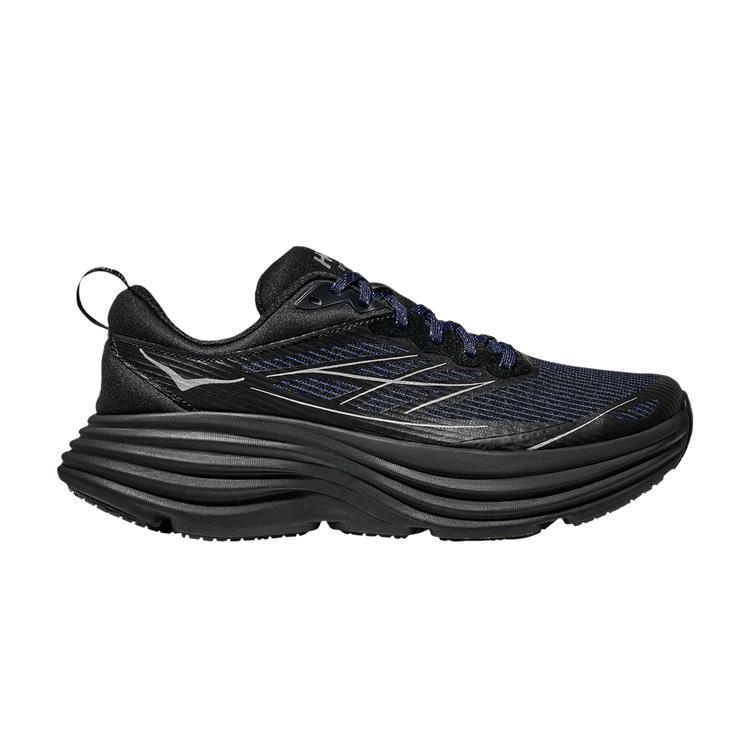 HOKA Bondi 8 Caged Stealth Tech Pack - Midnight Blue Black Men Sneakers 1155391-MDNGH
