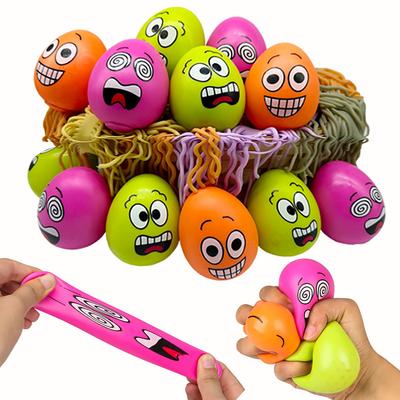 Funny Venting TPR Expressions, Egg Pinching, Squeezing Toys, Easter Eggs