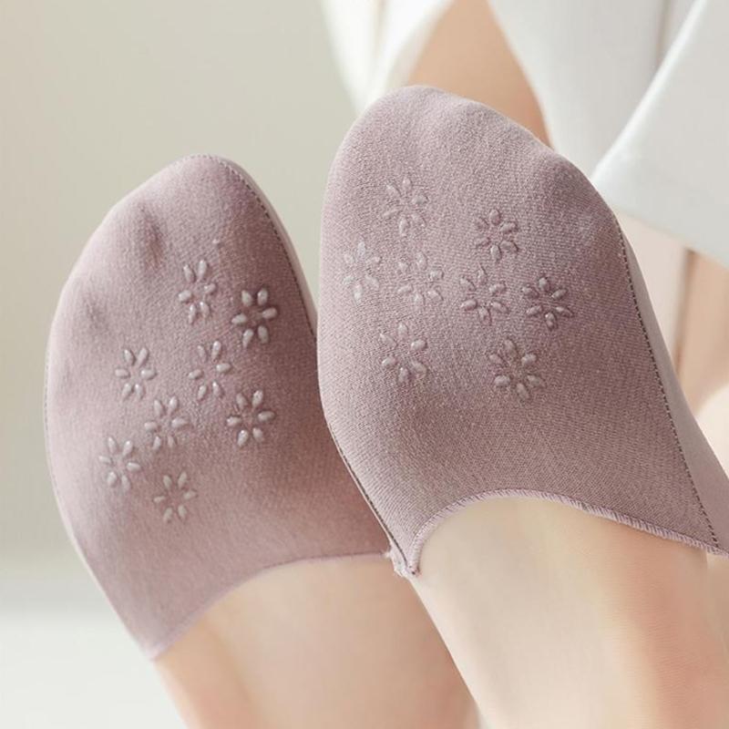 Toe Toppers Liner Socks Women's Low Cut Liner Socks with Slings Back Invisible No Show Half Socks for Heel Dress Shoes