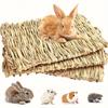1pc Pet Rabbit/Hamster Woven Grass Mat, Pet Grass Pad, Grass Nest, Straw Woven Pet Bed