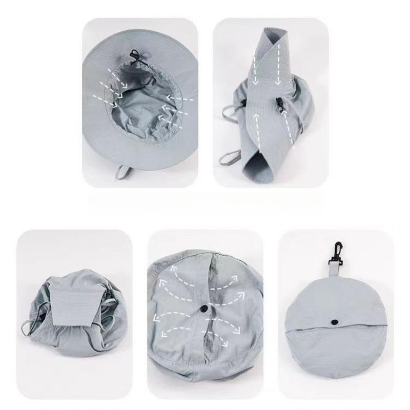 Waterproof Foldable Fisherman Hat Summer Lightweight Quick-Dry Sun Protection Outdoor Cap For Hiking Unisex Windproof Breathable Packable Bucket Hat