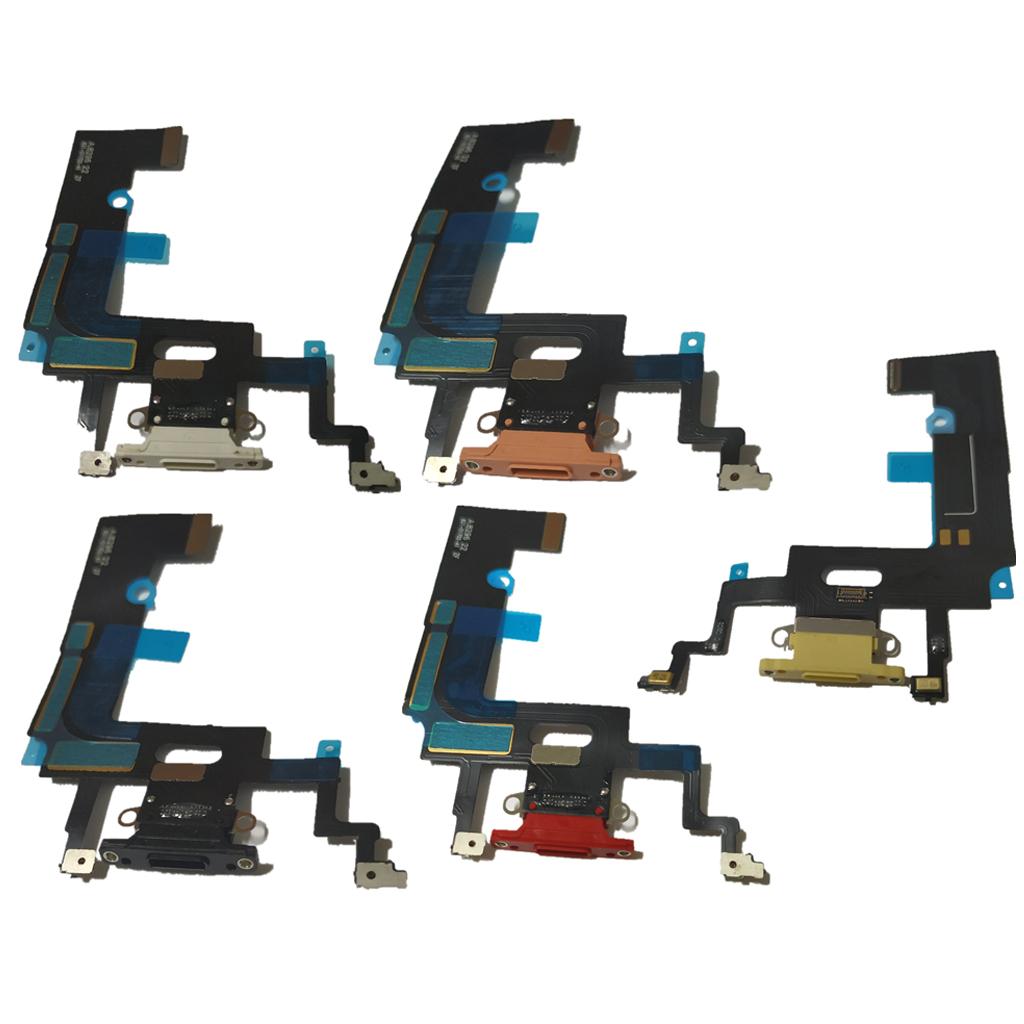 1xUSB Charging Port Flex Cable w/ Mic Replacement for iphone xr White