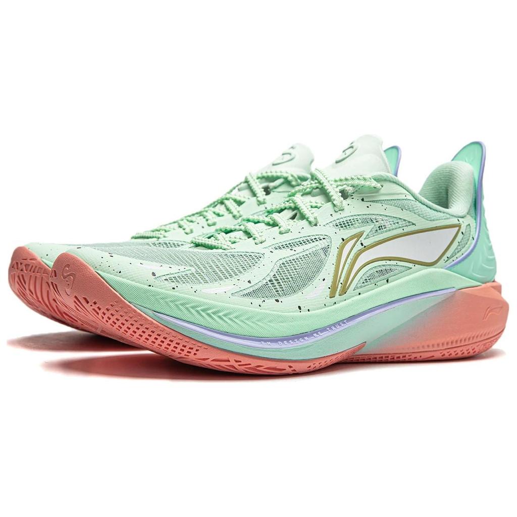 Li Ning SONIC 12 Low Top Basketball Shoes Men's Green ABAU019-5