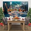 Christmas background fabric  holiday and winter activities  family gatherings and decorations  Christmas decorations
