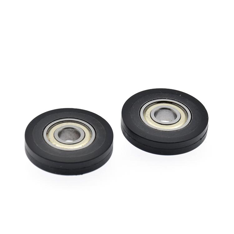 8 Adet 6x25x5mm TPU poliüretan PU kaplı kasnak aşınmaya dayanıklı otomatik dönen kasnak 696 rulmanlı makara düz tekerlek