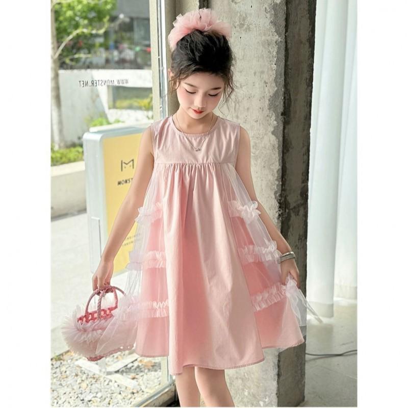 Girls Princess Dress Sleeveless Mesh Tutu Toddler